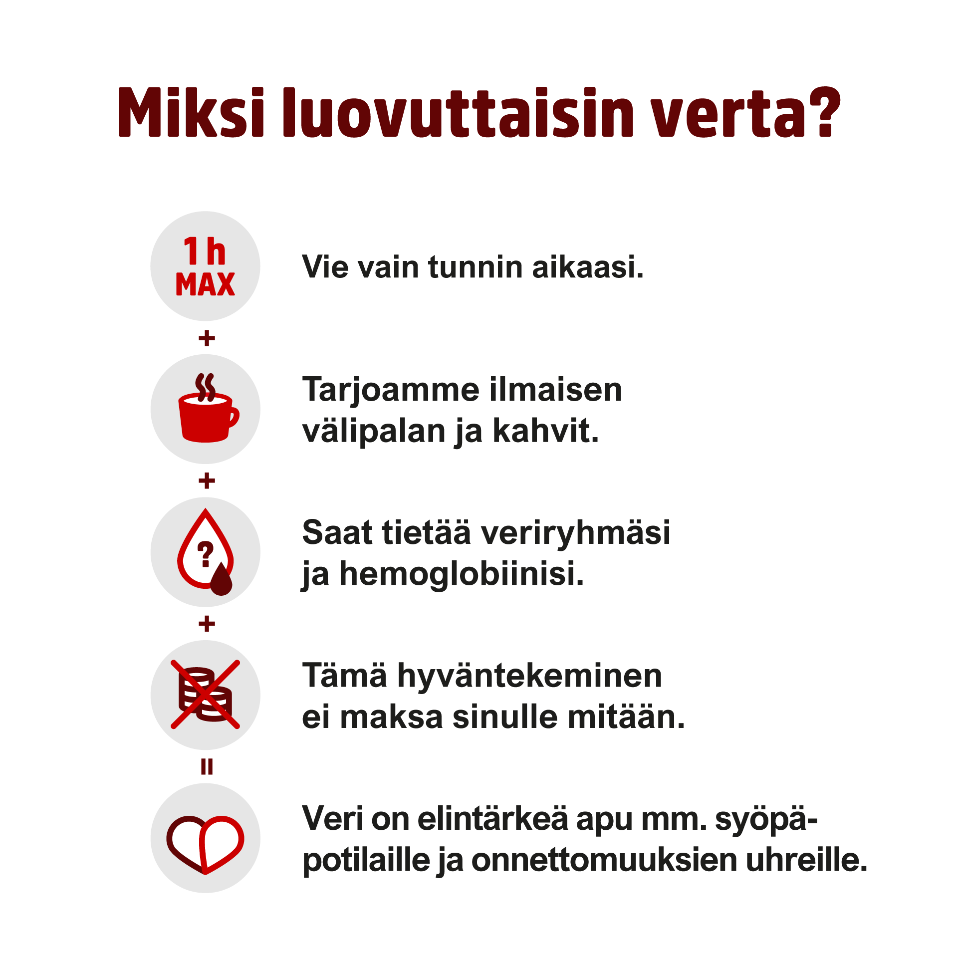 miksi luovuttaa verta? tässä 5 syytä luovuttaa verta.